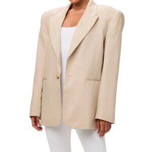 Naked Wardrobe NWT Linen Suited Blazer I Size: L